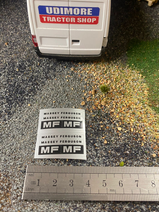 Massey Ferguson set of 8 silver black Professional Pre Cut High quality vinyl huge pack decals bonnet farm machinery decals Image 2