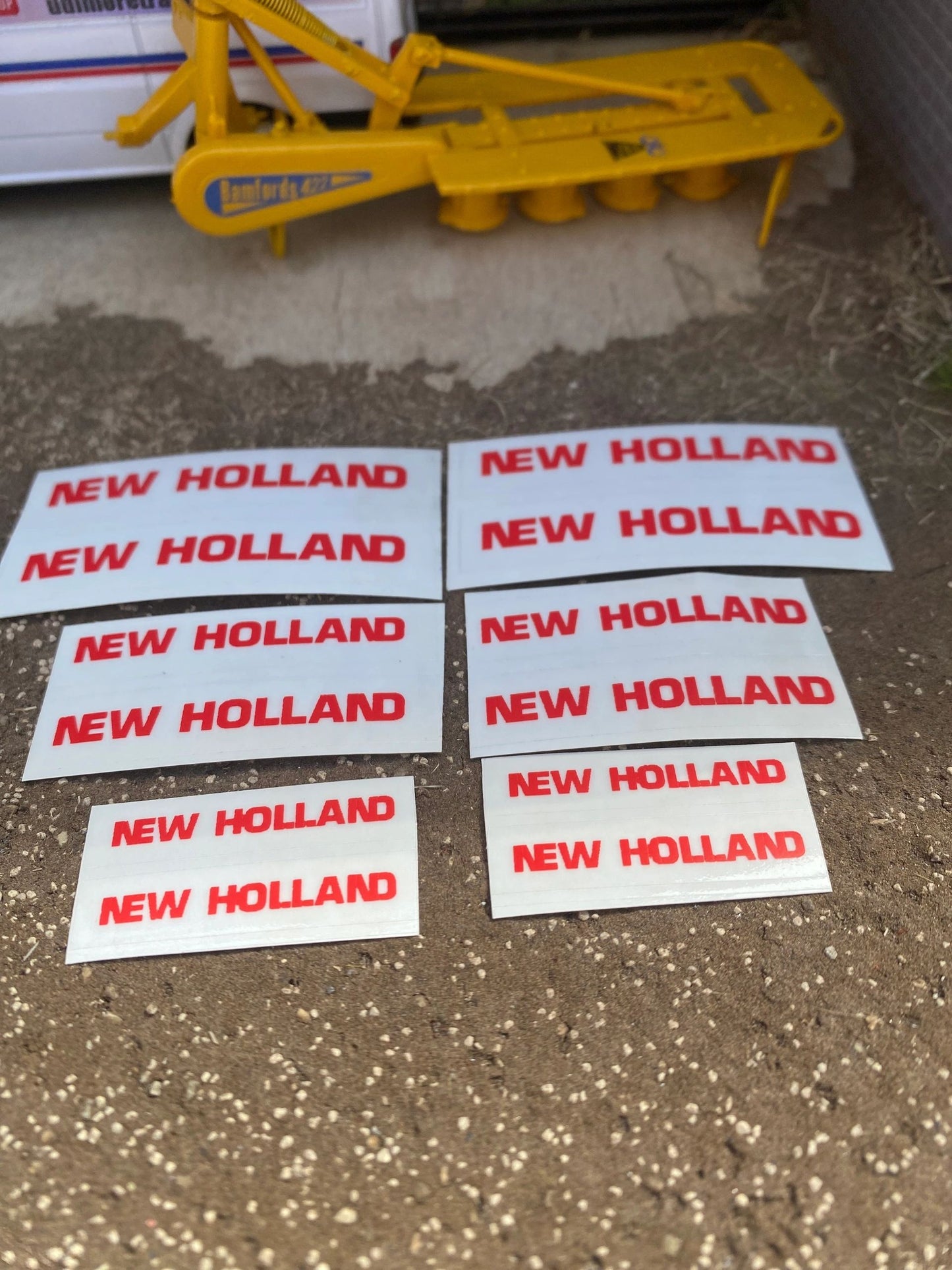 New Holland Agricultural Tractor combine trailer farm machinery decals 1:32 scale High quality vinyl 12 x Image