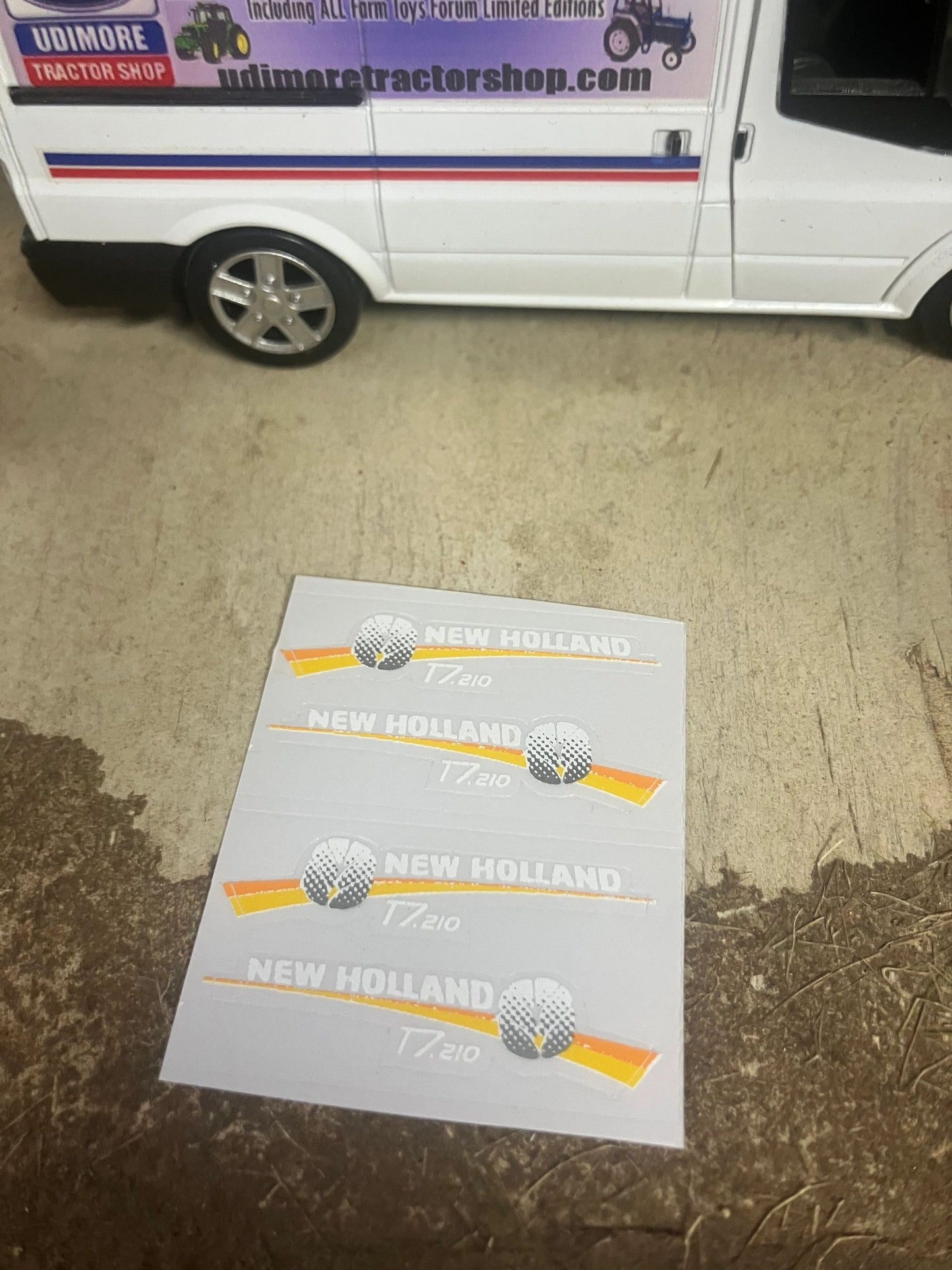 New Holland T7.210 Tractor bonnet High quality vinyl pre cut decals x 4 farm machinery decals Image