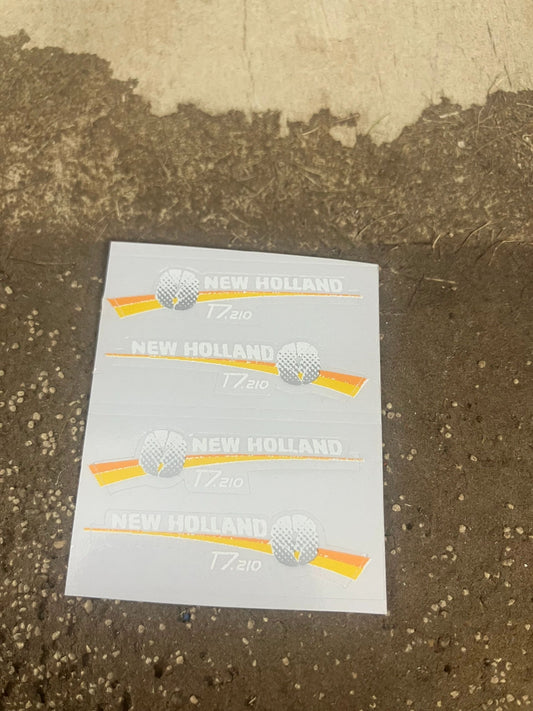 New Holland T7.210 Tractor bonnet High quality vinyl pre cut decals x 4 farm machinery decals Image 2