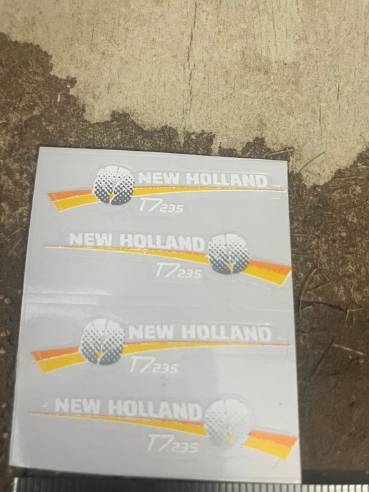 New Holland T7.235 Tractor bonnet High quality vinyl pre cut decals x 4 farm machinery decals Image 2