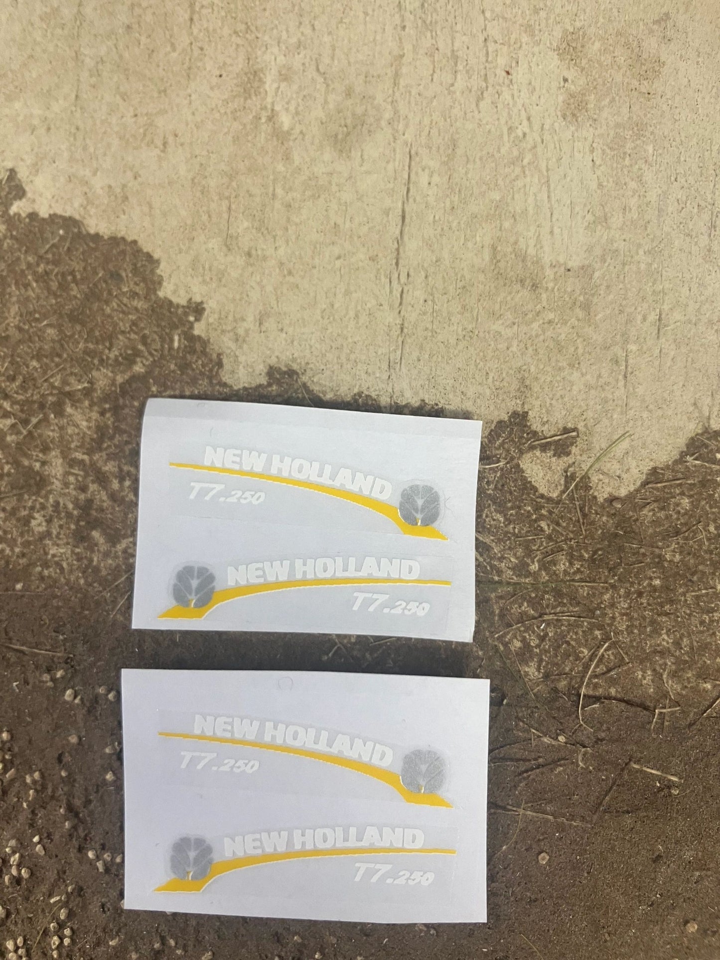 New Holland T7.250 Tractor bonnet High quality vinyl pre cut decals x 4 farm machinery decals Image