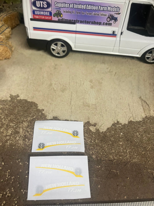 New Holland T7.250 Tractor bonnet High quality vinyl pre cut decals x 4 farm machinery decals Image 2