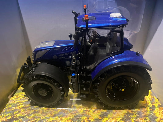 New Holland T7.300 Blue Power Tractor black wheels Conversion 1:32 scale Image 2