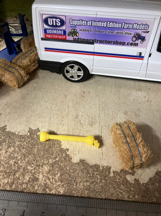 PTO shaft 38mm Yellow tractor farm machinery 1:32 scale Image 2