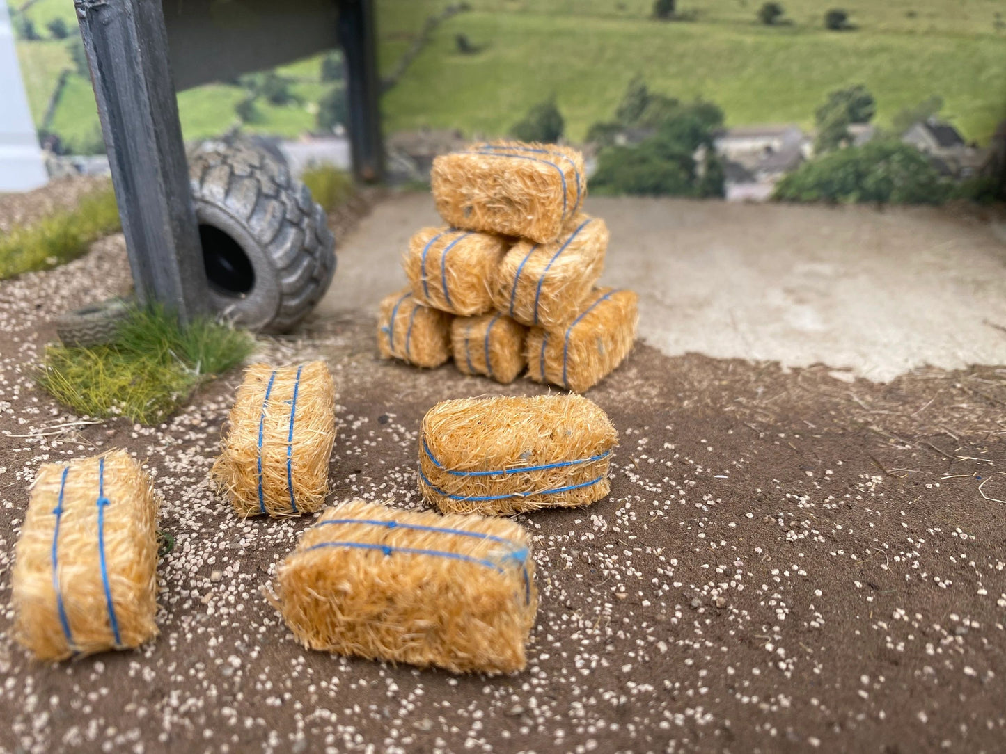 Pack of 10 handmade Bales Britains replicagri model toy farm diorama 1:32 Image 3