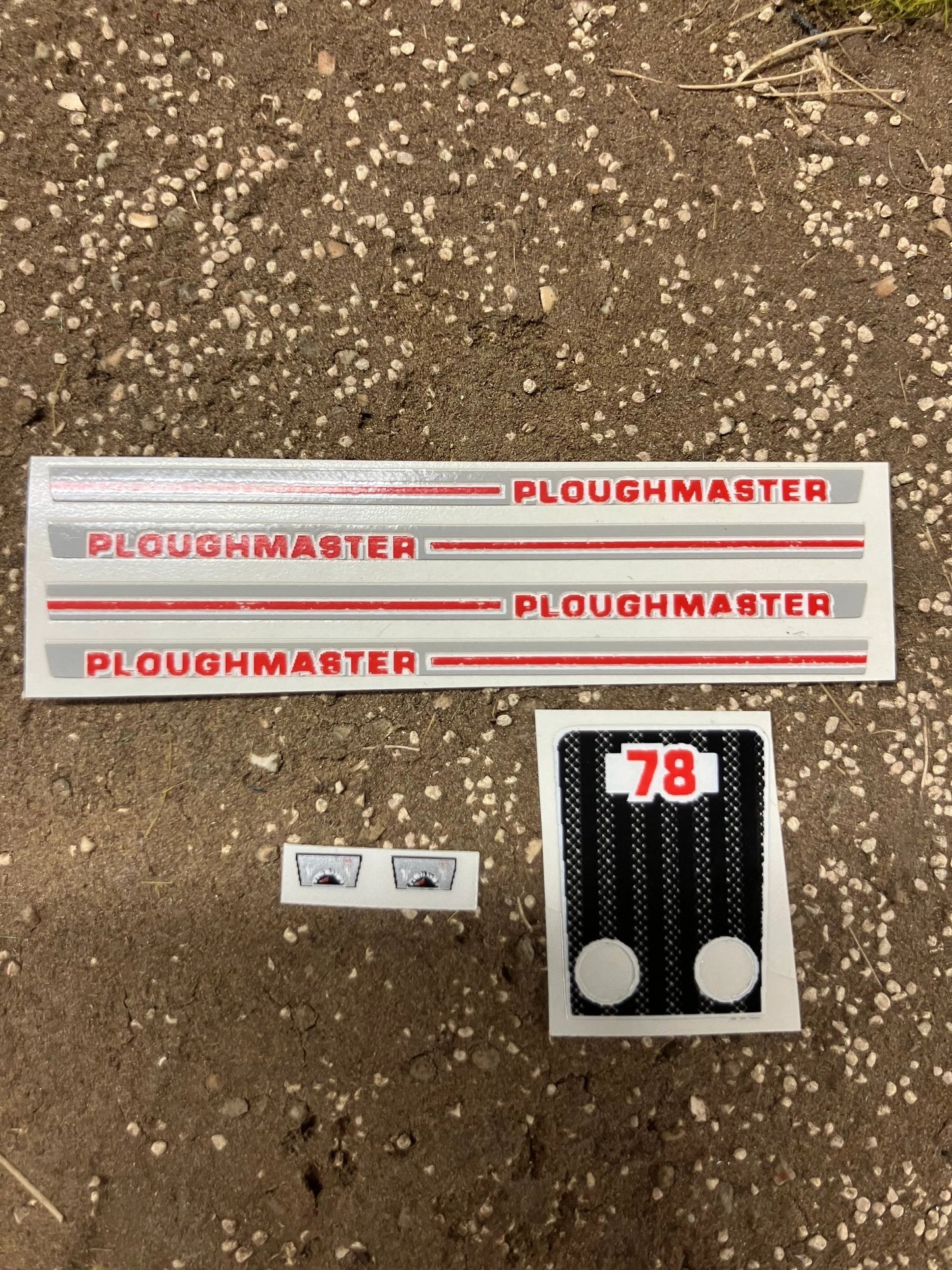 Ploughmaster 78 Tractor decals Professional pre cut High quality vinyl decal pack Ford Roadless farm machinery decals 1:32 scale Image