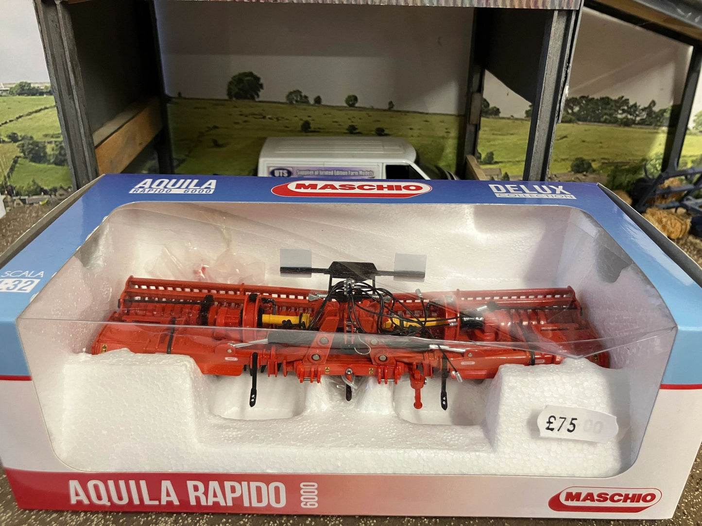 ROS Aquila Rapido 6000 power harrow 1:32 scale Boxed Image