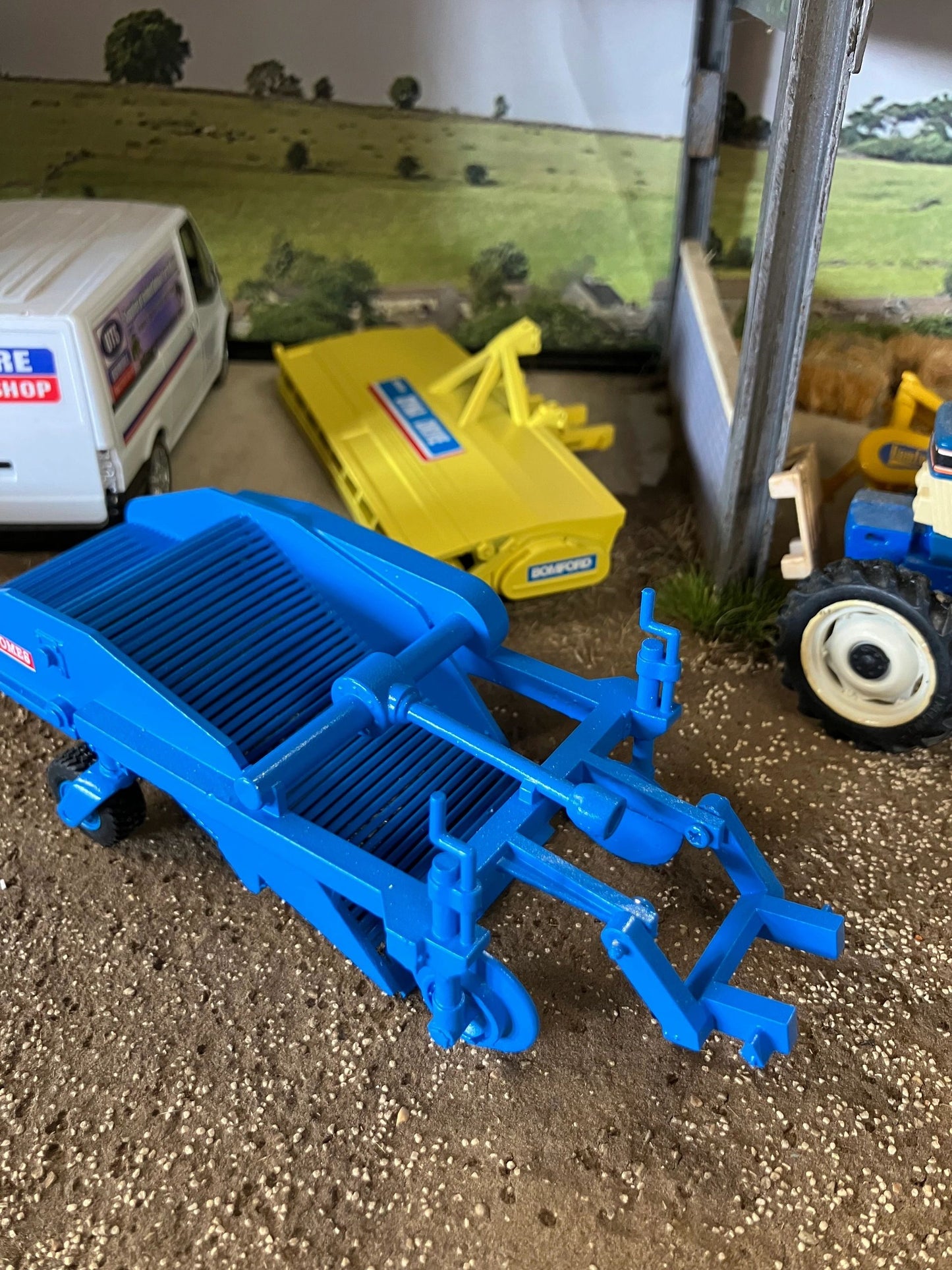 Ransomes 2 row Potato Harvester Blue Hand built 1:32 scale Image 4
