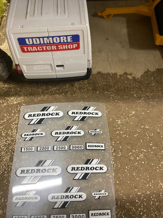 Redrock slurry tankers farm machinery buckrake 1:32 scale x 20 High quality vinyl decal pack stickers Image 2