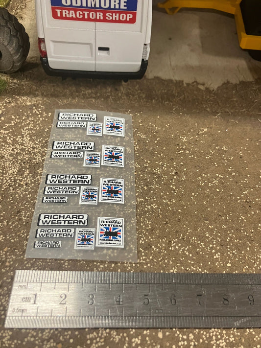 Richard Western trailer farm machinery decals x 20 High quality vinyl decal packs 1:32 scale stickers Image 2