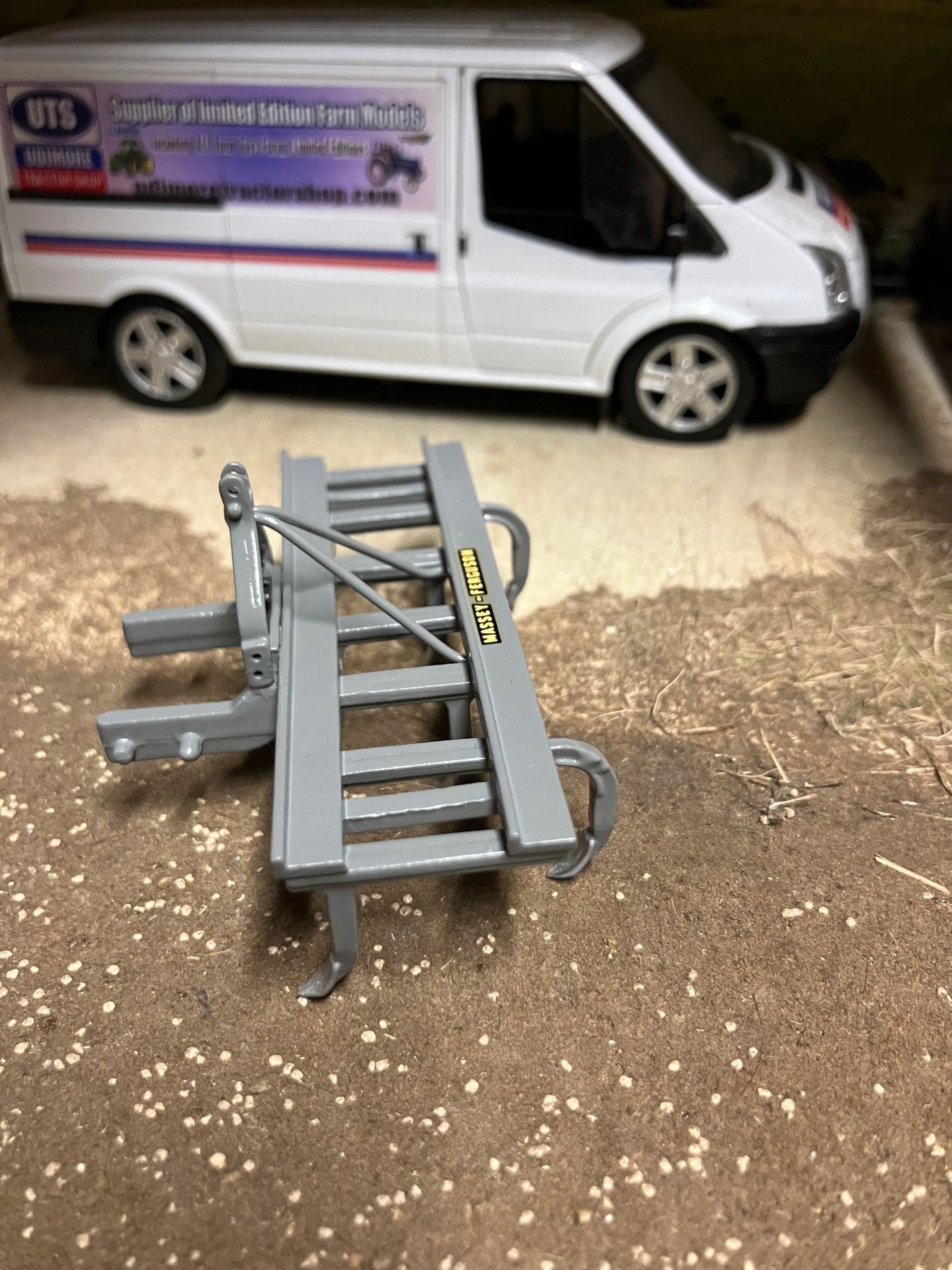 Scratch built Handbuilt Britains linkage grey version Massey Ferguson Cultivator 1.32 Farm Image 3