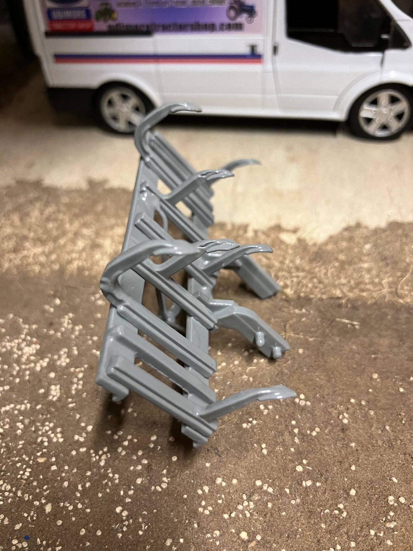 Scratch built Handbuilt Britains linkage grey version Massey Ferguson Cultivator 1.32 Farm Image 4