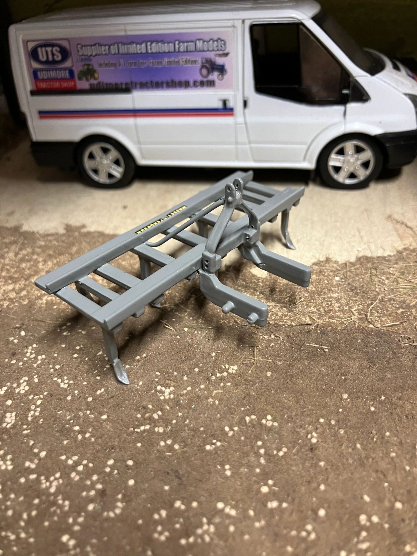 Scratch built Handbuilt Britains linkage grey version Massey Ferguson Cultivator 1.32 Farm Image 5