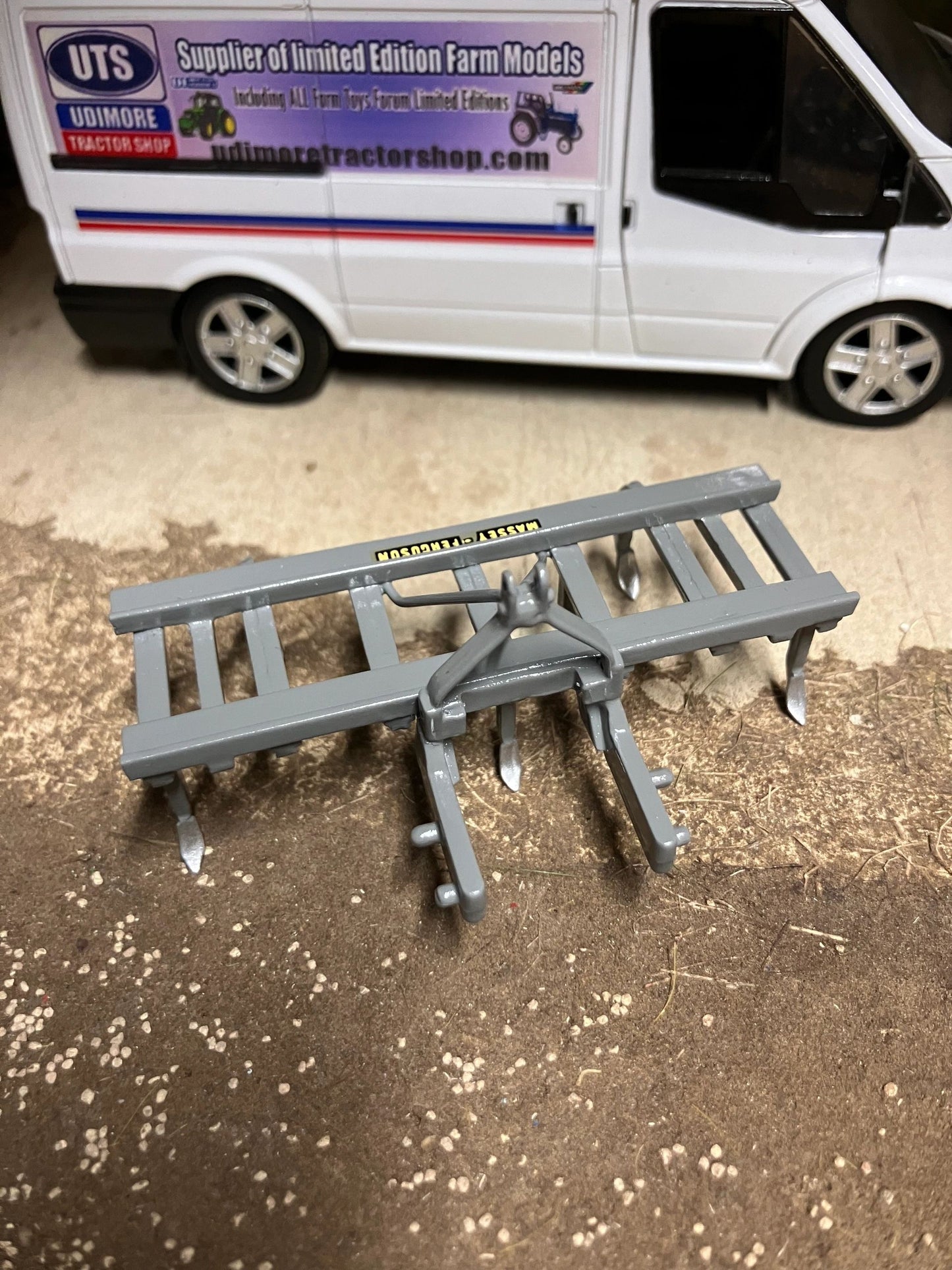 Scratch built Handbuilt Britains linkage grey version Massey Ferguson Cultivator 1.32 Farm Image 6