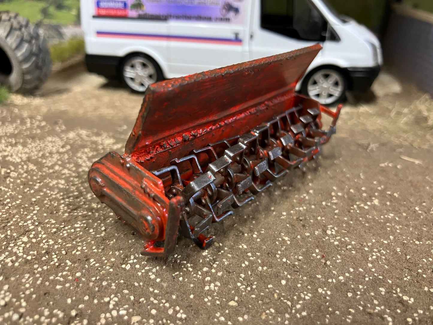 Scratch built Handbuilt weathered Rotovator 1:32 scale Farm Image 10
