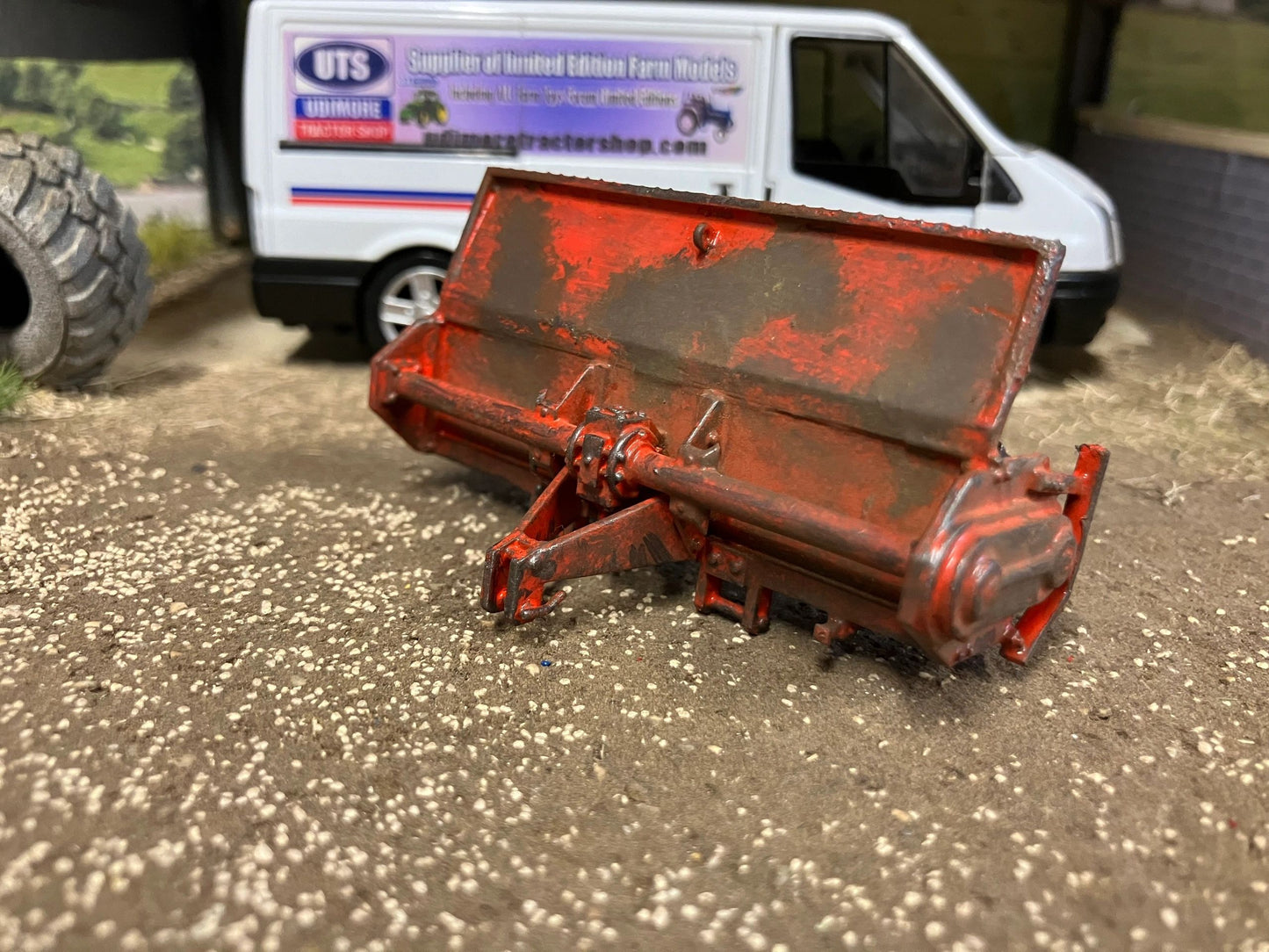 Scratch built Handbuilt weathered Rotovator 1:32 scale Farm Image 7