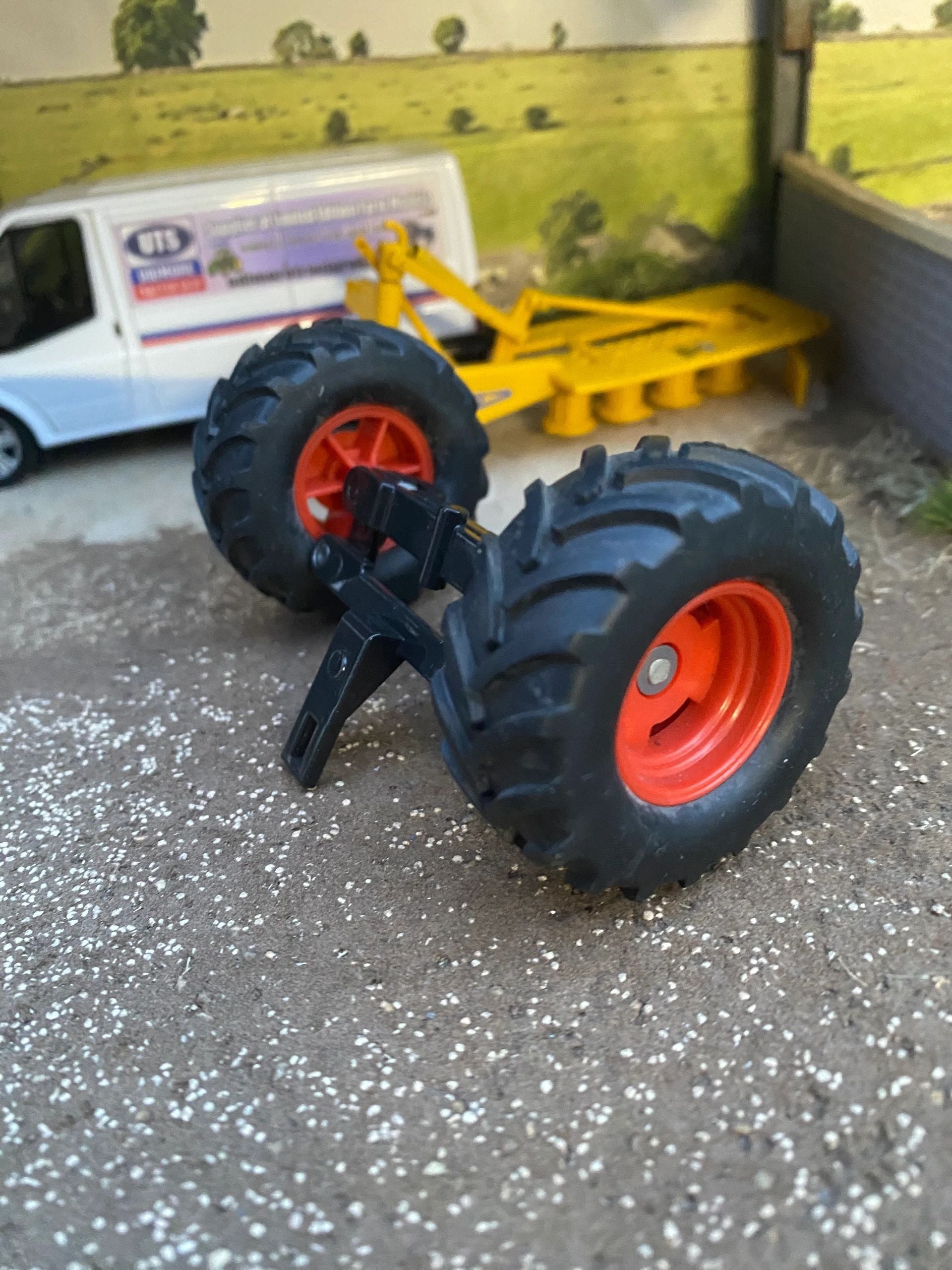 Set of 2 Floatation wheels tyres 1:32 scale 45mm x 17mm Image