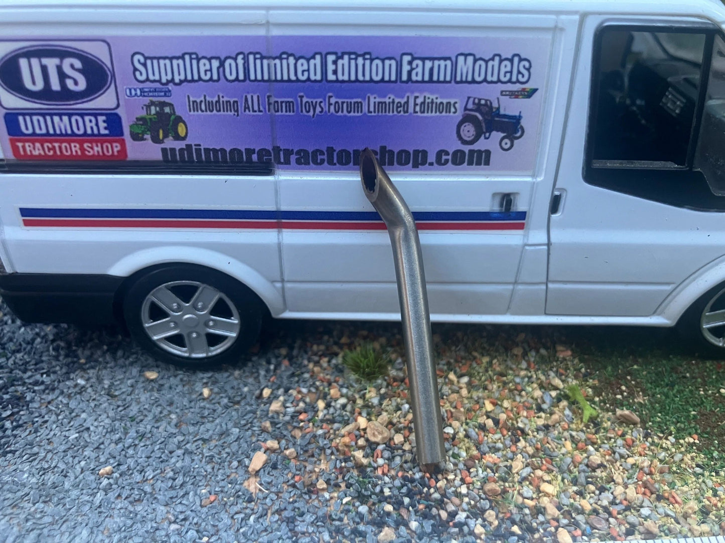 Straight Pipe Tractor Exhaust Stainless Steel 4mm Type 5 1:32 scale 150hp + Image 4
