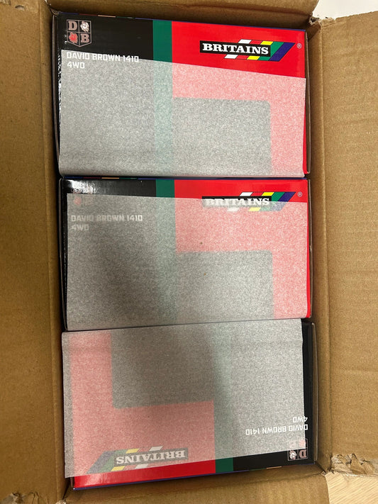 TRADE BOX 43393 Britains David Brown 1410 4WD tractor 1:32 scale New Sealed Image 2