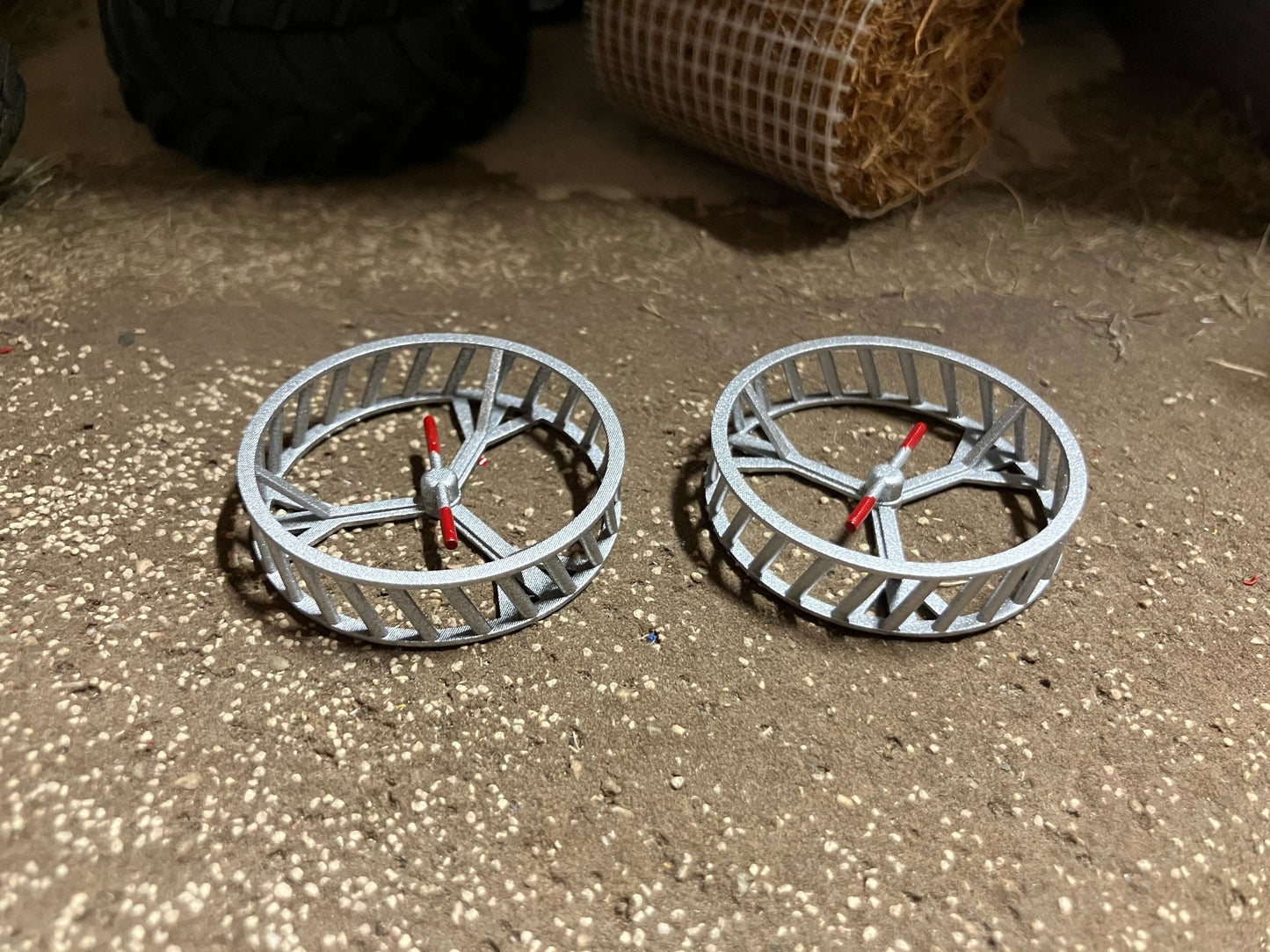 Tractor Cage wheels 37mm pair 1:32 scale fits Britains Massey Ferguson 135 Image 5