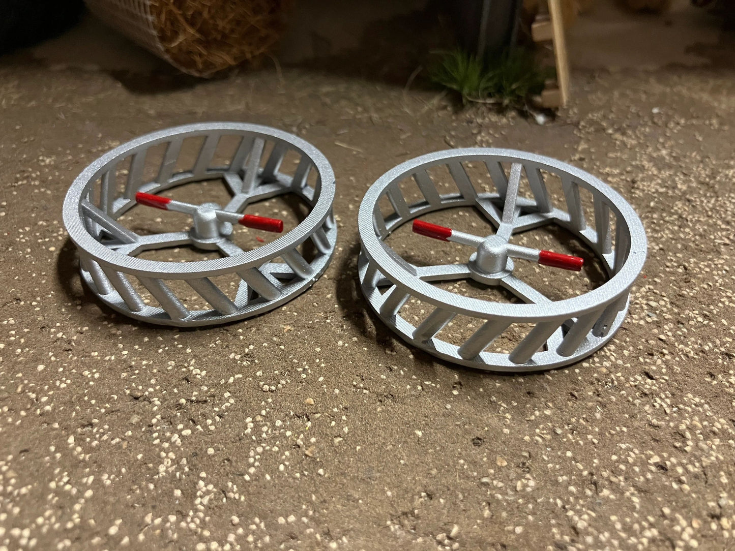 Tractor Cage wheels 48mm pair 1:32 scale fits Britains Ford Massey Ferguson Fiat Deutz Volvo MB Trac David Brown etc Image 3