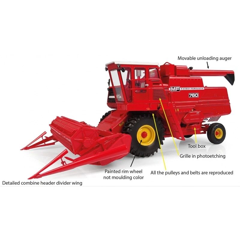 Universal Hobbies Massey Ferguson 760 Combine Harvester BOXED 1:32 scale UH6329 Image 4