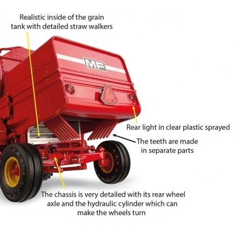 Universal Hobbies Massey Ferguson 760 Combine Harvester BOXED 1:32 scale UH6329 Image 9