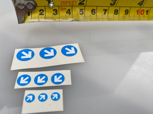 Warning arrow decals Farm Machinery Professional Pre Cut High quality vinyl decal packs stickers 1:32 scale Image 2