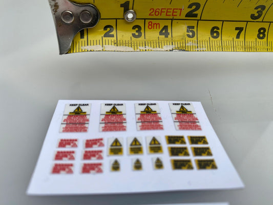 Warning decals Farm Machinery Professional Pre Cut High quality vinyl decal packs stickers 1:32 scale Image 2