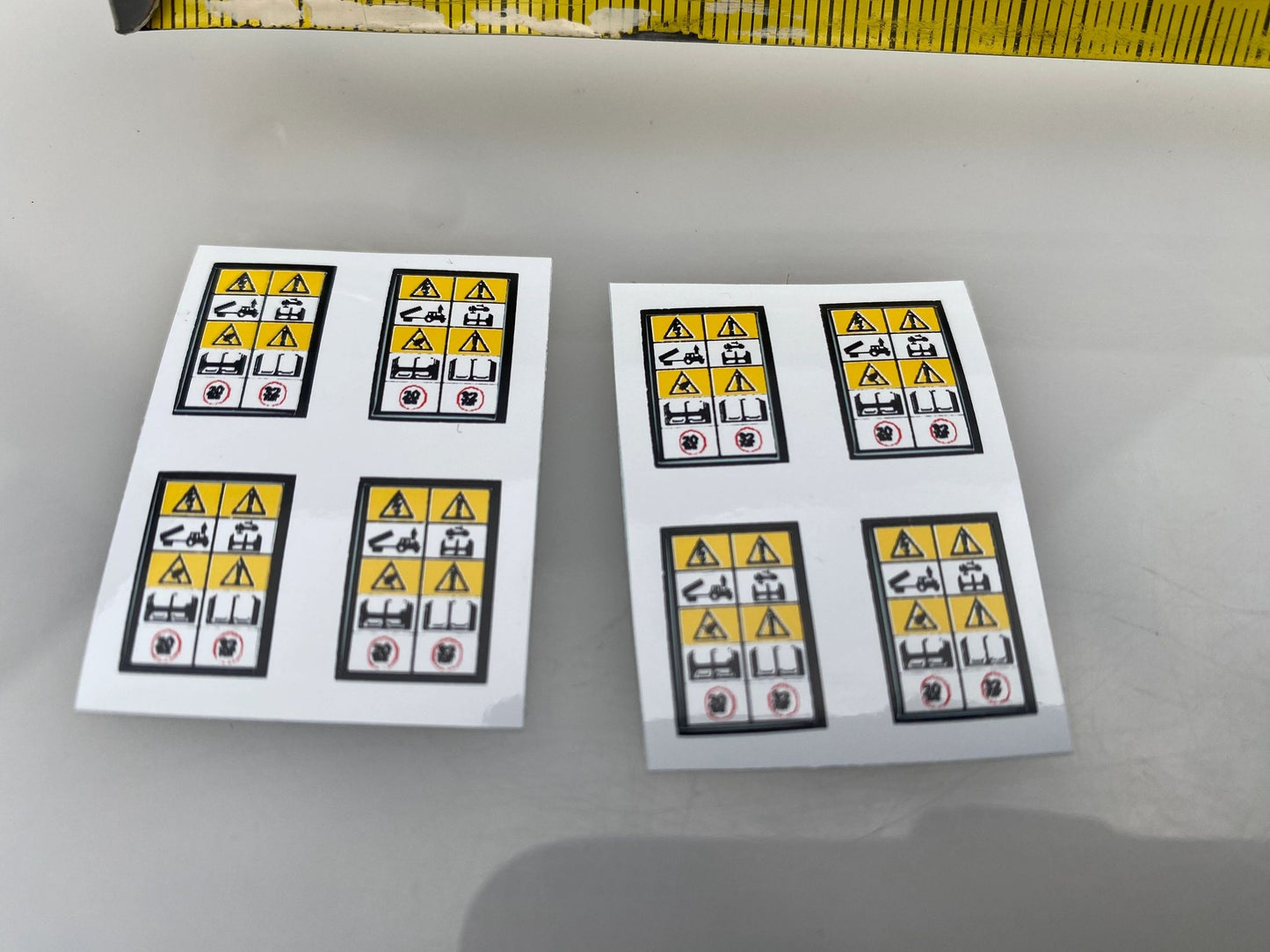 Warning decals Farm Machinery Professional Pre Cut High quality vinyl decal packs stickers 1:32 scale Trucks Image 2