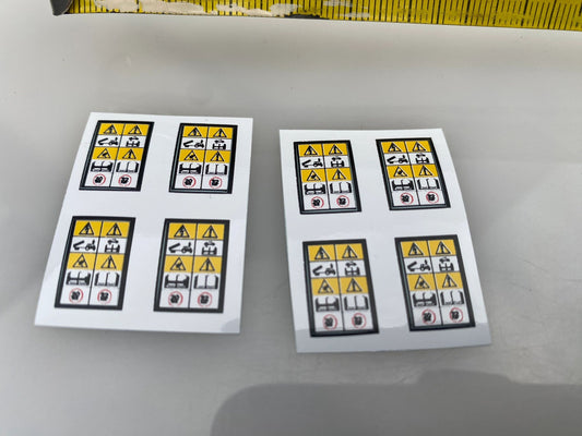 Warning decals Farm Machinery Professional Pre Cut High quality vinyl decal packs stickers 1:32 scale Trucks Image 2