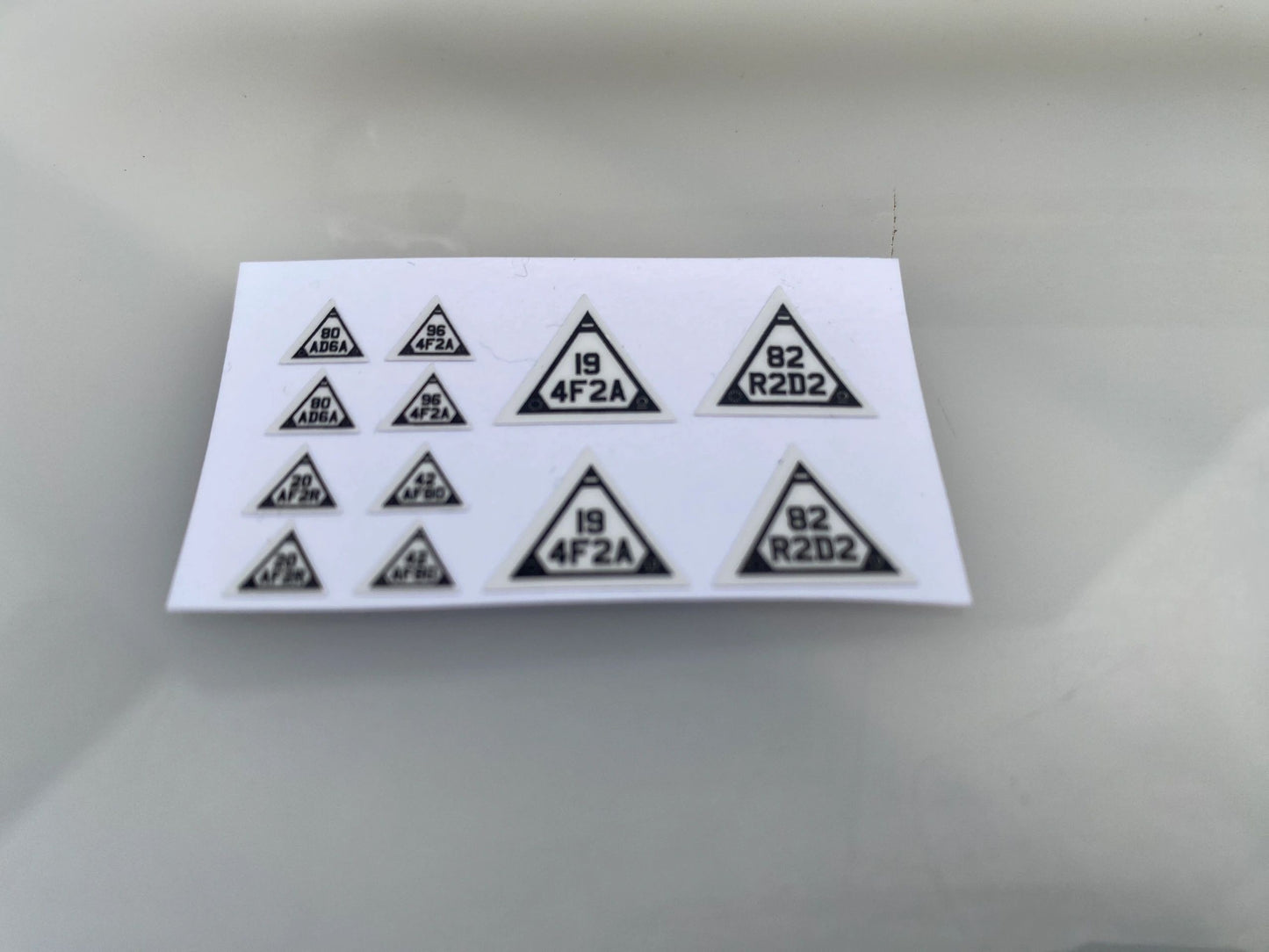 Warning decals Farm Machinery Trucks Professional Pre Cut High quality vinyl decal packs x 12 stickers 1:32 scale Image