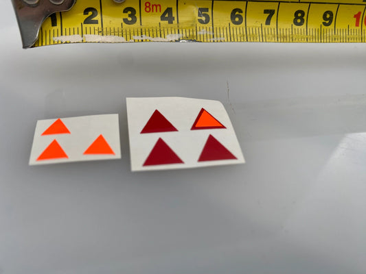 Warning triangles Professional Pre Cut High quality vinyl decal packs x 7 stickers 1:32 scale Image 2