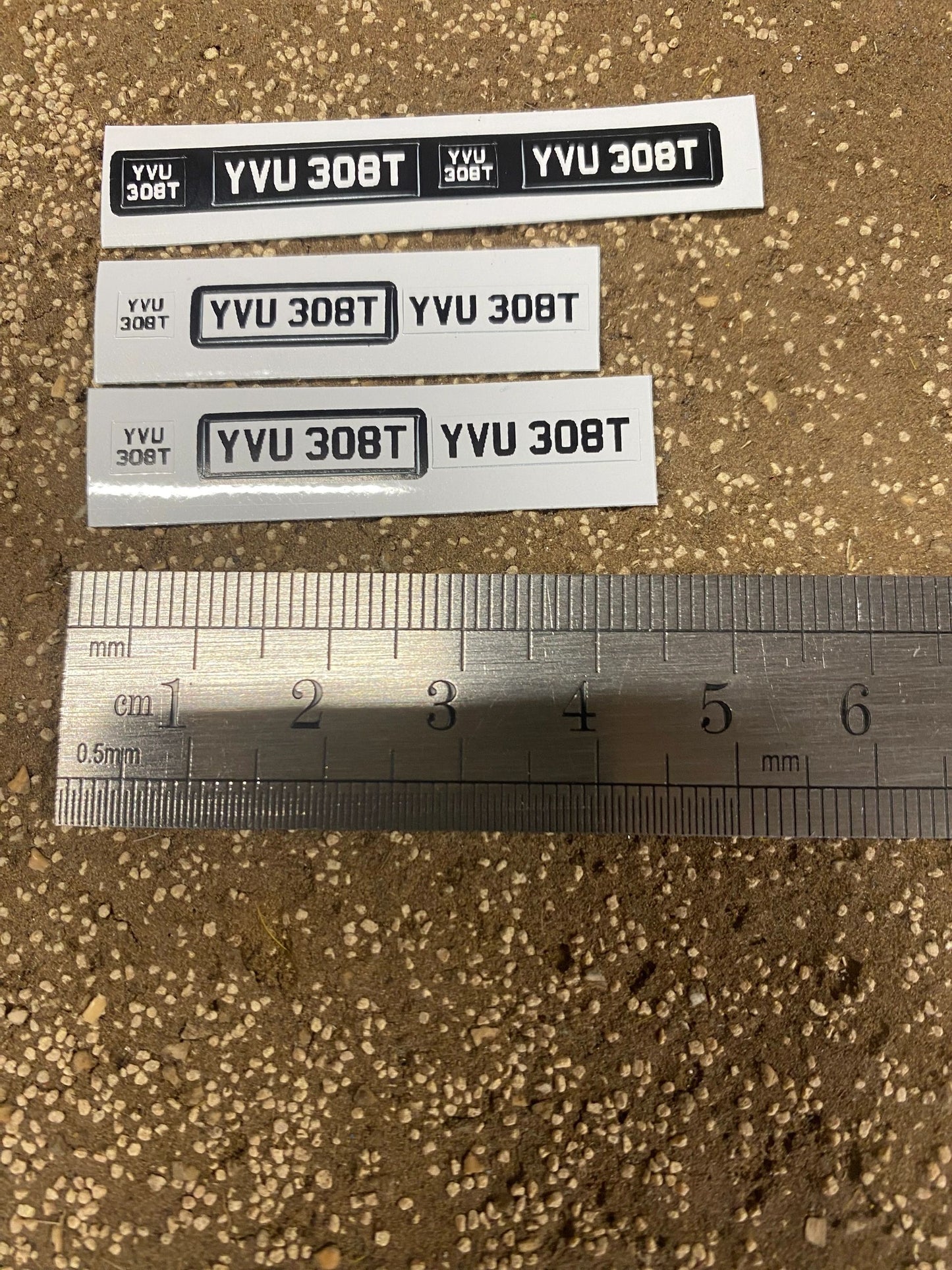 YVV 308T Old style vintage Pre cut Professional High quality vinyl number plates Tractor trailer farm machinery decals 1:32 scale Image 3