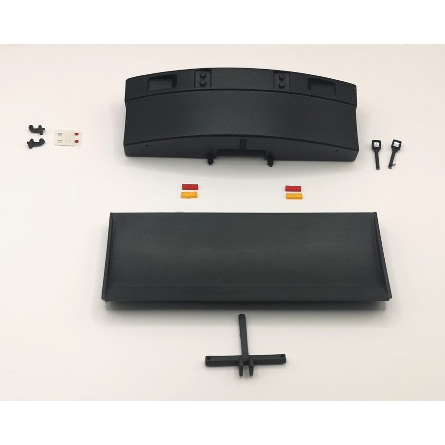 Front Blade & Rear Sledgehammer Scraper kit with lights Artisan32 Silage kit farm machinery 1:32 scale 03220