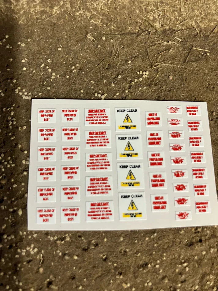 Warning Decals