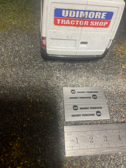 Massey Ferguson 165 Tractor x 4 Pre cut Professional Silver High quality vinyl pack decals Tractor bonnet farm machinery decals