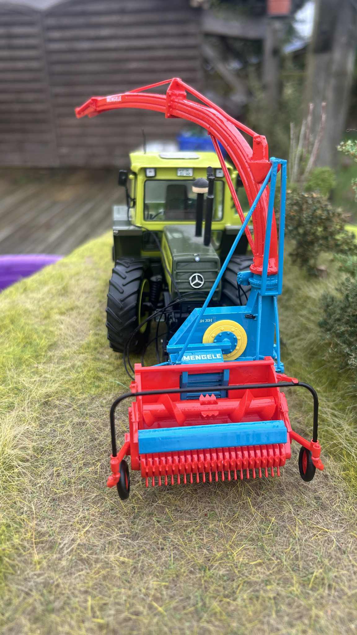 PRE ORDER Mengele SH 30H Trailed Forage Harvester Grass Pick up header Scratch built COLLECTION ONLY 1:32 scale