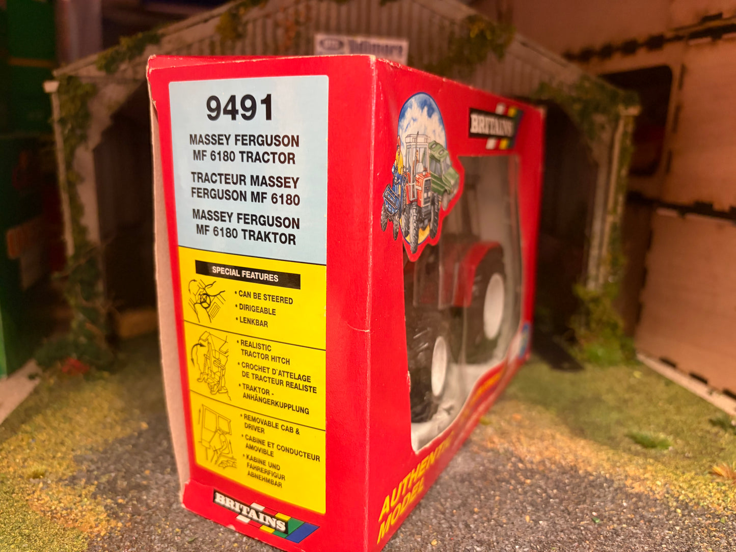 Vintage Britains Massey Ferguson 6180 Tractor 9491 Original Box Obsolete 1:32 Scale
