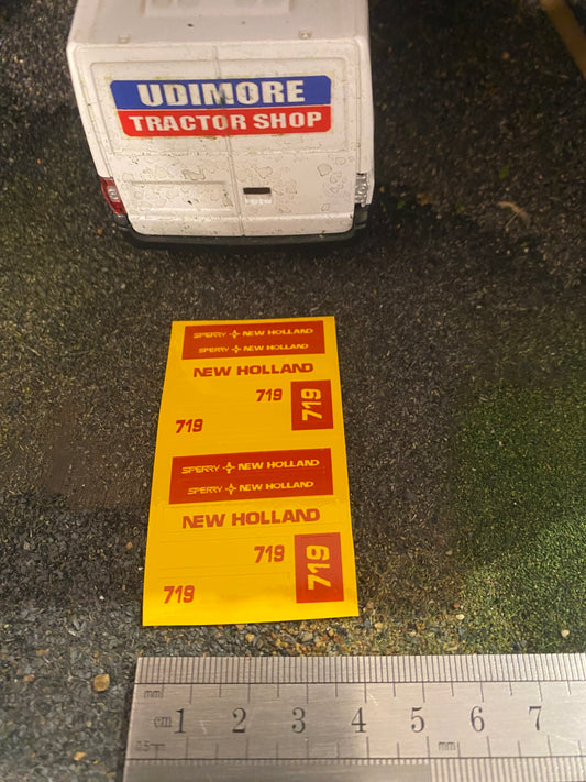New Holland 719 Forage Harvester decals 1:32 scale High quality vinyl 12 sticker set x Tractor combine trailer farm machinery decals