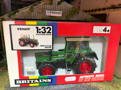 Vintage Britains Fendt 615 Tractor 9504 Original First Edition Dealer Box Obsolete 1:32 Scale (1991–1995)