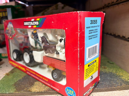 Vintage Britains Massey Ferguson 6180 Tractor & Trailer Set Original Box Obsolete 1:32 Scale 3055