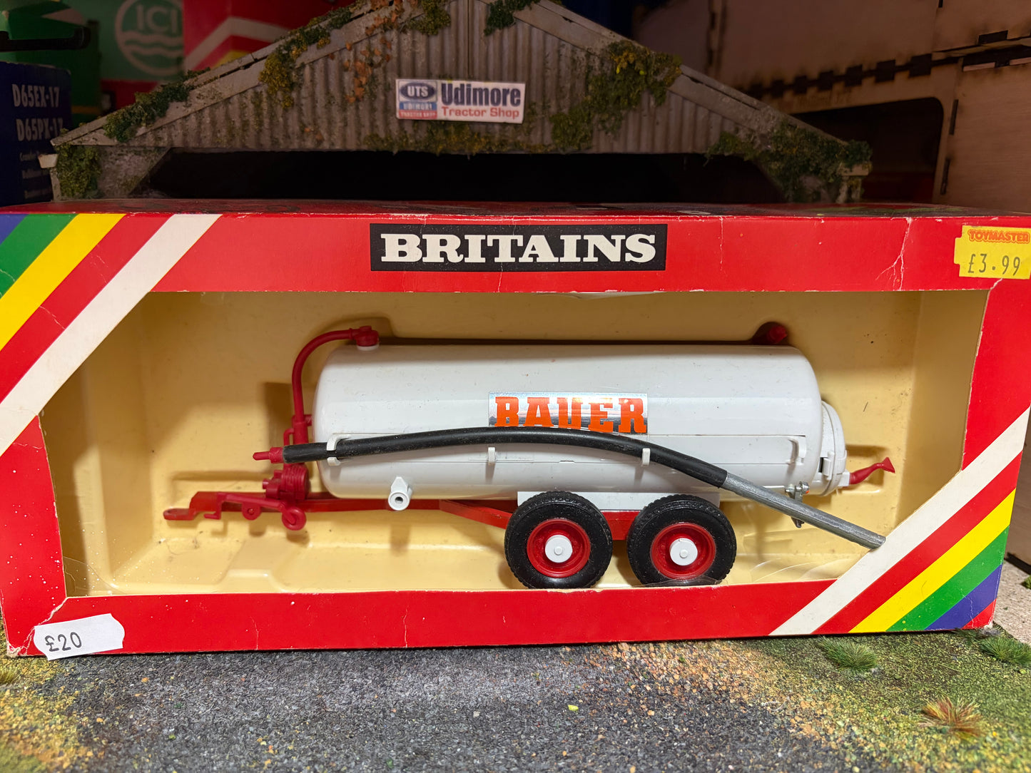 9563 Vintage Britains Bauer Vacuum Slurry Tanker 1:32 scale Rainbow Box