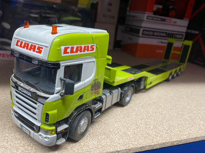 Scania R620 Truck Low Loader Conversion in CLAAS colours 1/32 farming models 1:32 scale SIKU