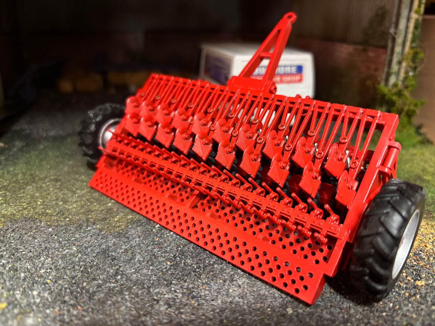 Massey Ferguson MF 30 Seed Drill 4 metre version 1.32 scale Silver wheels