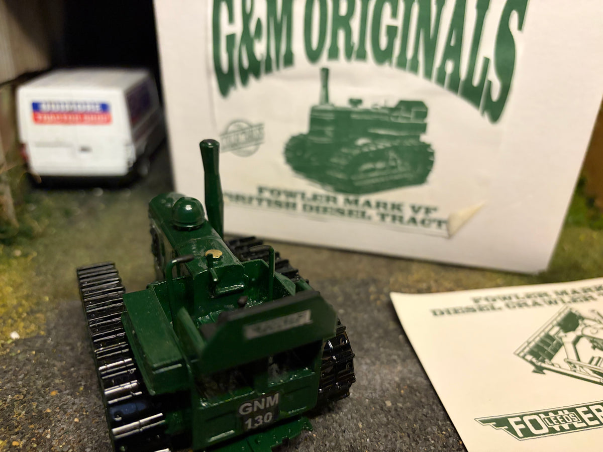 G & M Originals Fowler Mark VF Diesel Crawler Tracked Tractor – Green – Handmade 1:32 Scale