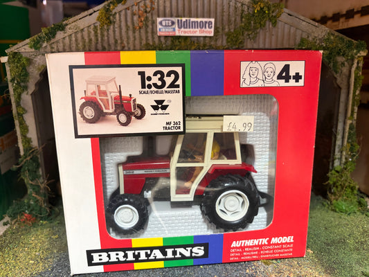 Vintage Britains Massey Ferguson 362 Tractor 9502 Original Banded Box Obsolete 1:32 Scale