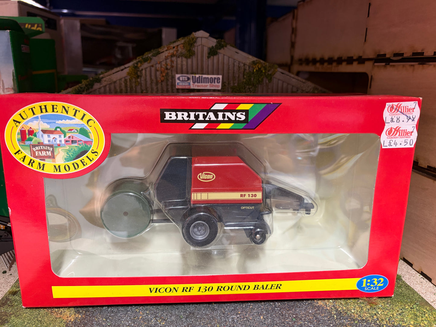 Vintage Britains Vicon RF130 Round Baler 00051 Boxed 1:32 Scale Obsolete