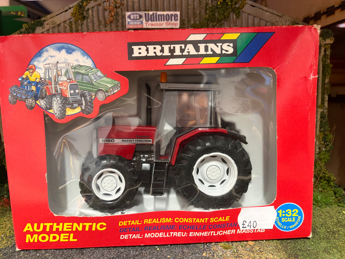Vintage Britains Massey Ferguson 6180 Tractor 9491 Original Box Obsolete 1:32 Scale